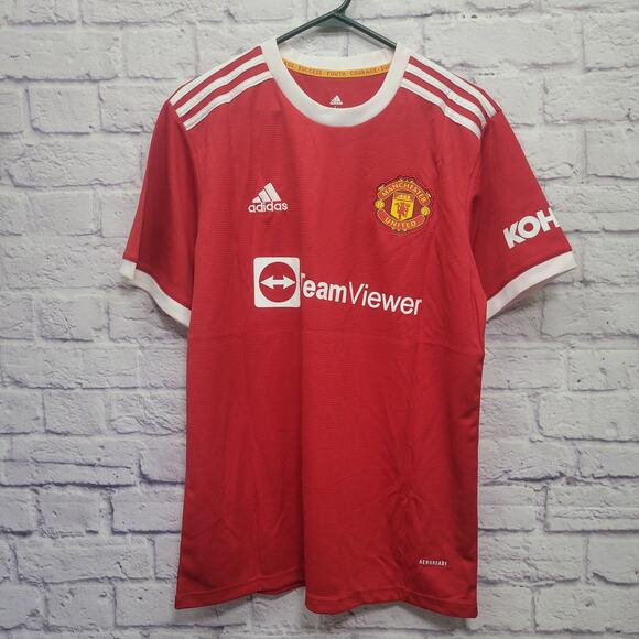 NWT Adidas Manchester United Jersey Size L Ronaldo 7 Team Viewer Soccer Home - Picture 1 of 9